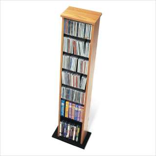 Prepac Slim Multi Tower Oak CD & DVD Media Storage 772398220031  