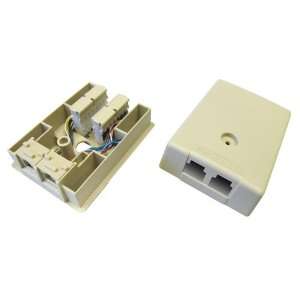   Surface Mount Duplex IDC Outlet Jack, Electric Ivory
