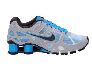 Nike Shox Turbo+ 12 Platinum/Anthracite Blue Womens Running Shoes 