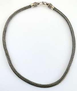 ETHNIC DESIGN SILVER ROPE CHAIN NECKLACE .GREAT WORKMANSHIP MADE OF 