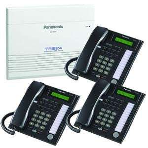  Panasonic KX TA824 Telephone System & 3 KX T7731 Black 