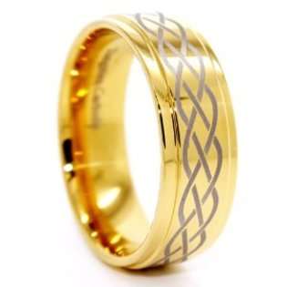   Criss Cross Design 8mm Wedding Ring Fashion Band Size 8 
