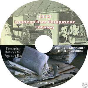 Louden Canadian Farm Machinery Catalog   1919 on CD  