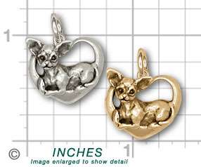 Silver Chihuahua Charms Jewelry    CU7 C  
