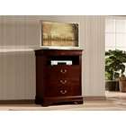 drawer Louis philip cherry brown finish wood TV dresser media chest 