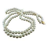 7mm Double Pearl Strand Necklace 