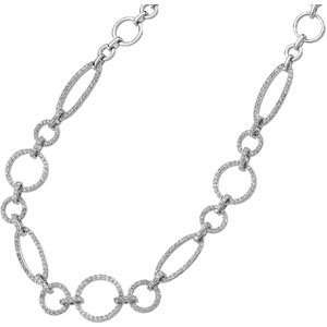  14K White Gold 1 1/2 Ct Tw Diamond Necklace CleverEve 