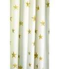 Croydex AF285603YW Shimmer Gold Stars Shower Curtain, White/Gold