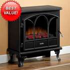fireplace in black finish remote control 1 year limited warranty
