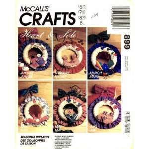  McCalls 889 Crafts Sewing Pattern Seasonal Wreaths Arts 