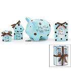 Baby Boy 4 pc Gift Set First Curl Bank Tooth Nursery