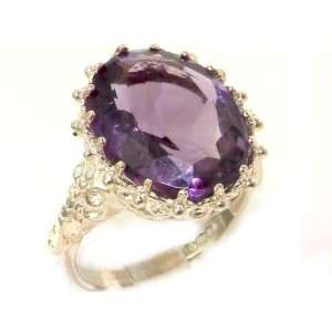   Oval 8.5ct Natural Amethyst Ring   Size 5   Finger Sizes 5 to 12