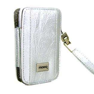 Mobo Metallic Silver Slip In Cell Phone Holder W/Strap (CA00127) at 
