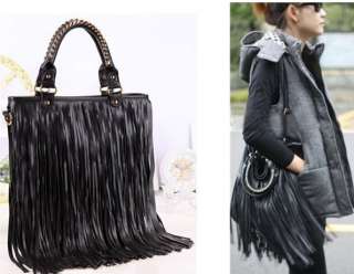 Fashion Punk Tassel Fringe Women handbag Shoulder Bag  