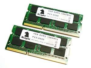 8GB DDR3 1066 MHZ PC3 8500 2X4GB SODIMM FOR LAPTOP  