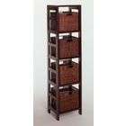   with Basket Set Shelf with 4 Small Baskets WD 92814 by Winsome Wood