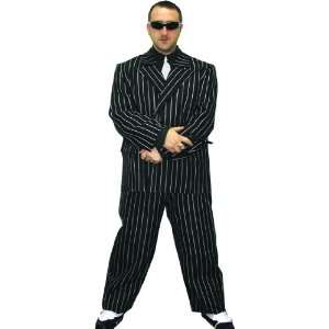 Lets Party By Time AD Inc. Pinstripe Gangster Adult Costume / Black 