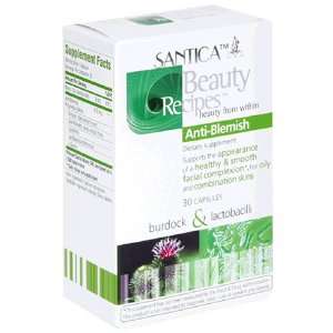 Santica Beauty Recipes Anti Blemish, Burdock & Lactobacilli, Capsules 