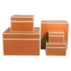   Semikolon Square Nesting/Organizer Boxes, Set of 5, Orange (309 16
