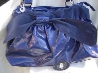 NWD Beautiful Albi Blue Hobo Handbag With Velvet Bow!  