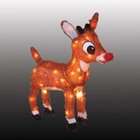    Lit Rudolph The Red Nosed Reindeer 3 D Christmas Yard Art Decoration