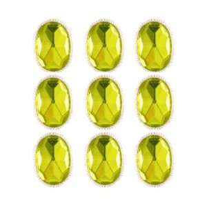  Oval Jewel 3/4 With Frame Jonquil Yellow By The Package 