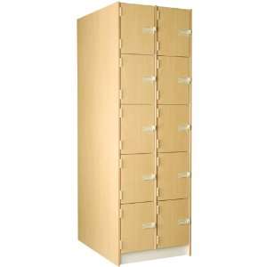  40 Inch Deep Solid Door Cabinet with 10 Compartments: Home 