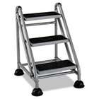 Cosco CSC11834GGB1 Rolling Commercial Step Stool, 3 Step, 26 3/5 