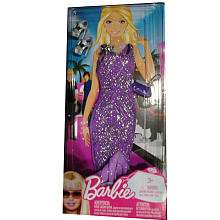     Shimmery Purple Gown with Clutch Purse   Mattel   