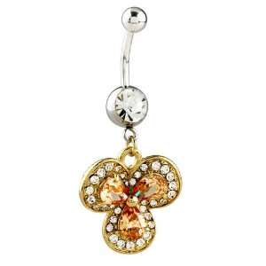   Button Navel Body Jewelry Dangle Belly Ring: Pugster: Jewelry