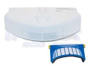 AeroVac Bin for the Roomba 500 Series, White W/Filter  