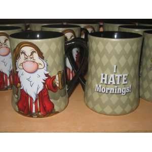 Disney Grumpy I Hate Mornings Large Coffee Cup Mug New  