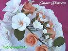   Orange Roses Frangipani Hawaiian Lei Stephanotis Sugar Cake Flowers