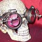 Steampunk Goggles Glasses magnifying lens Old Red R D