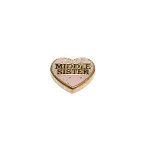 Middle Sister Floating Floating Charm for Heart Lockets