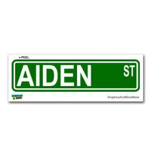  Aiden Street Road Sign   8.25 X 2.0 Size   Name Window 