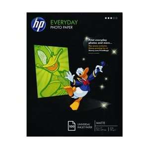  HP Everyday Photo Paper Matte 8 1/2x11 6.5mil 100/pkg 