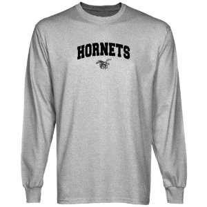  NCAA Alabama State Hornets Ash Logo Arch Long Sleeve T 