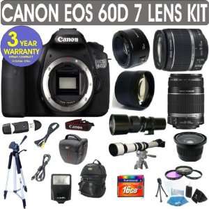  EOS 60D + Canon 18 55mm Lens + Canon 55 250mm Lens + Canon 50mm Lens 
