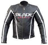 BLADE TRINITY WHT LEATHER MOTORCYCLE JACKET   2XL (46)  