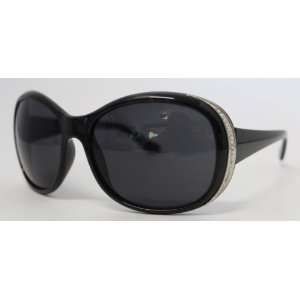  Esprit Sunglass Oval Black Plastic Fashion w/ Stones 