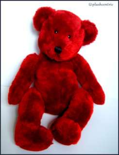RUBY Red Bear Cuddly Plush Retired Russ Bears From the Past Stuffed 