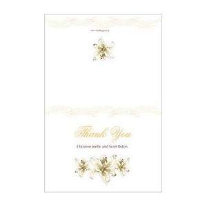   Lily Thank You Cards   Wedding   Personalized