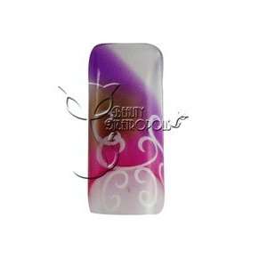 Fuchsia & Purple Swirls Pre designed Acrylic/UV Gel Artificial/False 