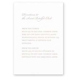  Vertical Letterpress Direction Card Wedding Accessories 