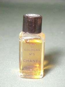 Vintage Sample of No. 5 Chanel Perfume glass bottle .25  