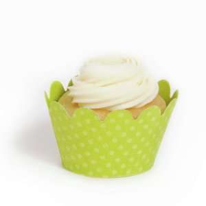  Dress My Cupcake Maya Mini Lime Green Cupcake Wrappers 