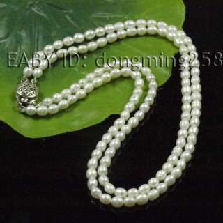 FREE SELLING 3 4MM WHITE PINK AKOYA PEARL NECKLACE  