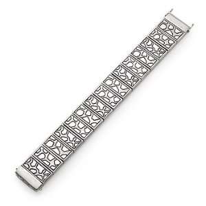    Silver Reversible Bracelet with Opposite Shapes Design: Jewelry