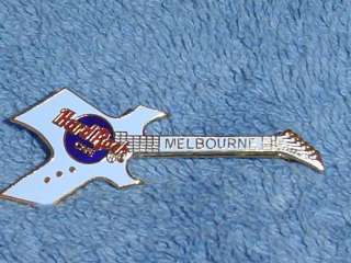 HARD ROCK CAFE MELBOURNE 1998 BC RICH WARLOCK GUITAR PIN BLUE  